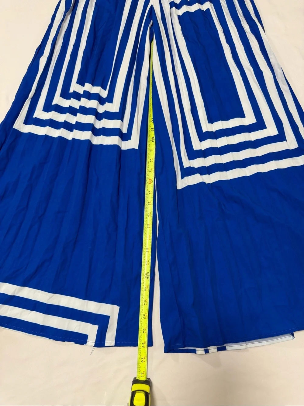 Commense Blue and White Wide-Leg Pants - Picture 4 of 7